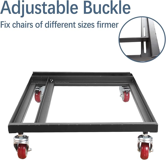 Commercial Folding Chair Cart, Heavy-Duty Steel Storage & Transport Dolly for Plastic, Resin & Wood Chairs