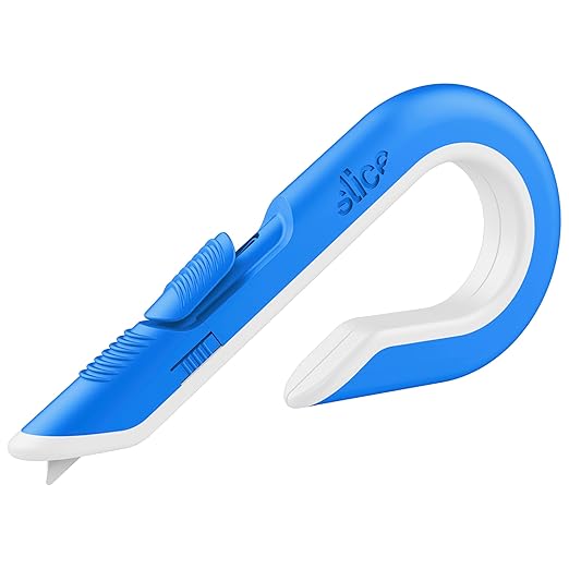 Slice Box Cutter, Heavy Duty Utility Knife, Safe Ceramic Blade Lasting 11x Longer than Metal, Sky, 1 Pack