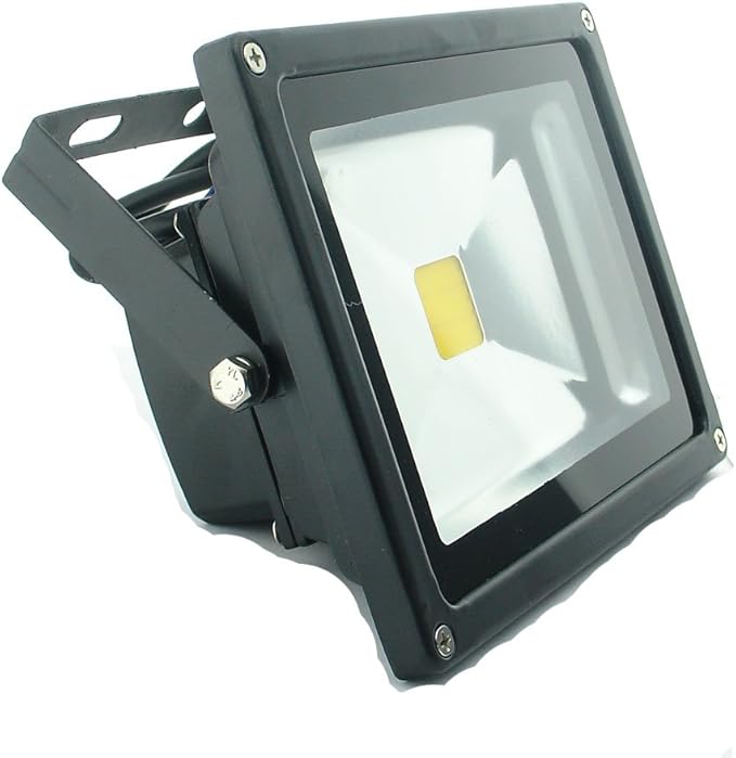 QUANS 20W 12V 24V AC DC Ultra Bright White LED Security Wash Flood Light Floodlight Lamp High Power Black Case Waterproof IP65 Superbright (Warm White), 12-24V Input Low Voltage