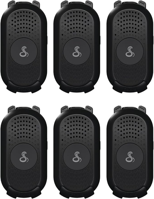 Cobra PX280 Compact Portable FRS Two-Way Radios - IP54 Certified Durability, Dock Charging, 12-Hour Battery Life, Compact Wearable Form Factor Professional Walkie Talkies for Business (6-Pack)