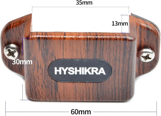 Universal Ham Radio Hanger Holder Mount with Adhesive Back, Pre Drill Holes with Self-Tapping Screw for Baofeng Midland Kenwood Motorola Talkabout Cobra CB Handheld Walkie-Talkie(Wood Color Pack of1)