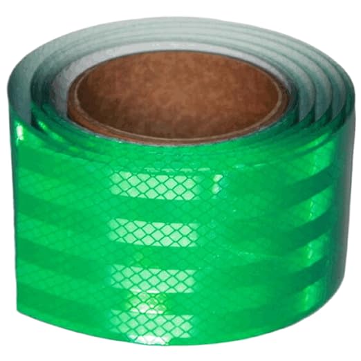 Green Non Fading Reflective Tape Outdoor Waterproof 3 inch Wide for Truck, High Visibility Safety Adhesive Stickers Strips (10 feet)