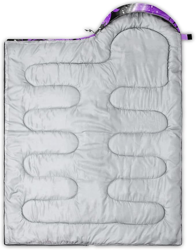 QOOMO Camping Sleeping Bags,3 Season Warm & Cool Weather,Lightweight,Waterproof Sleeping Bags for Adults & Kids,Traveling,and Outdoors,Camping Gear Equipment