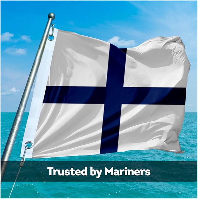 AGAS Xray Code X Marine Signal 1.5x2 Ft Flag - Printed 200D Nylon - Canvas Header - Brass Grommets - Colorfast & Stitched Edges - Nautical Boat Flag - Naval Code Signal Flag.