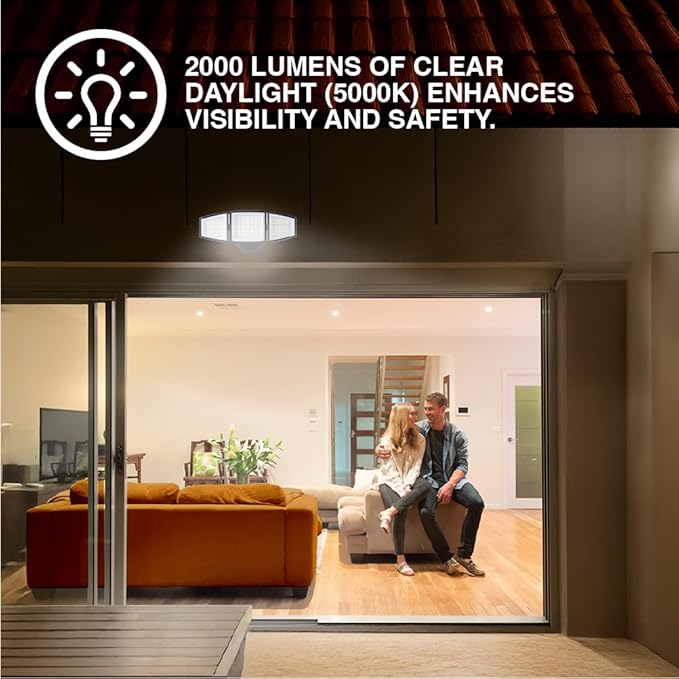Sylvania 15W Security LED Light, Hardwired, 2000 LMS, Wet Rated, 5000K, Daylight - 1 Pack (66477)