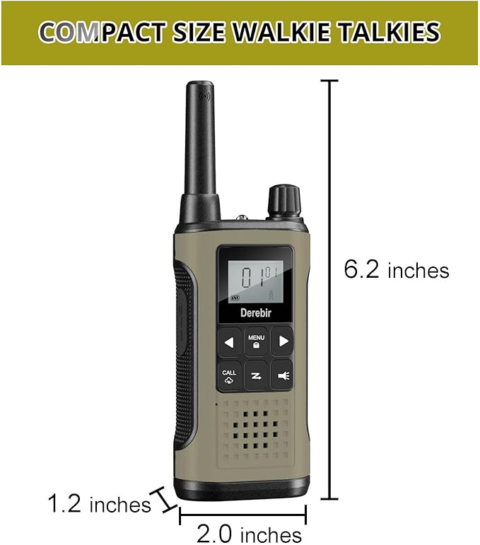 Walkie Talkies Long Range for Adults-2 Pack Rechargeable Walkie Talkies 22 FRS Channels 2-Way Radios with NOAA Weather Alert,VOX,Flashlight and 1500mAh Li-ion Battery for Family Camping Hiking