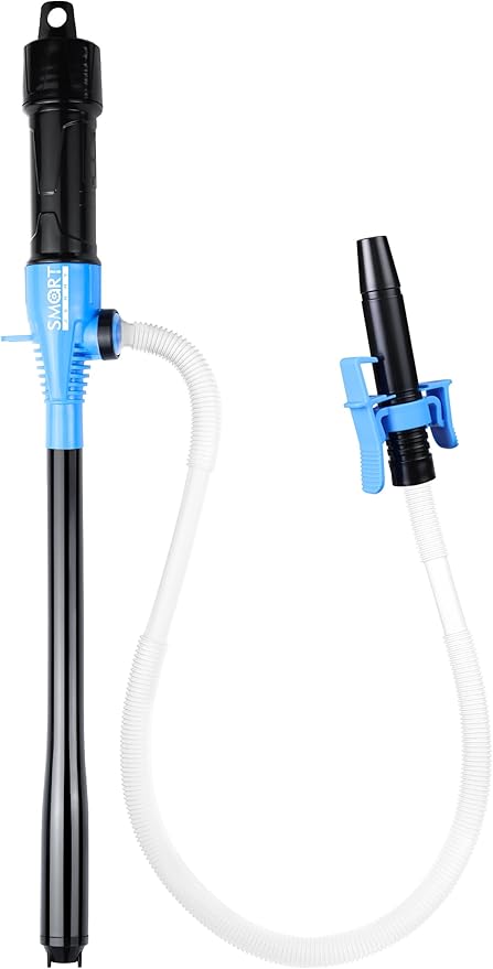 SMART JERRY - Battery Operated Fuel Pump | Electric Oil Transfer Pump for Gasoline, Diesel, Water, Transmission | 3 GPM Hand Pump with Locking Clip