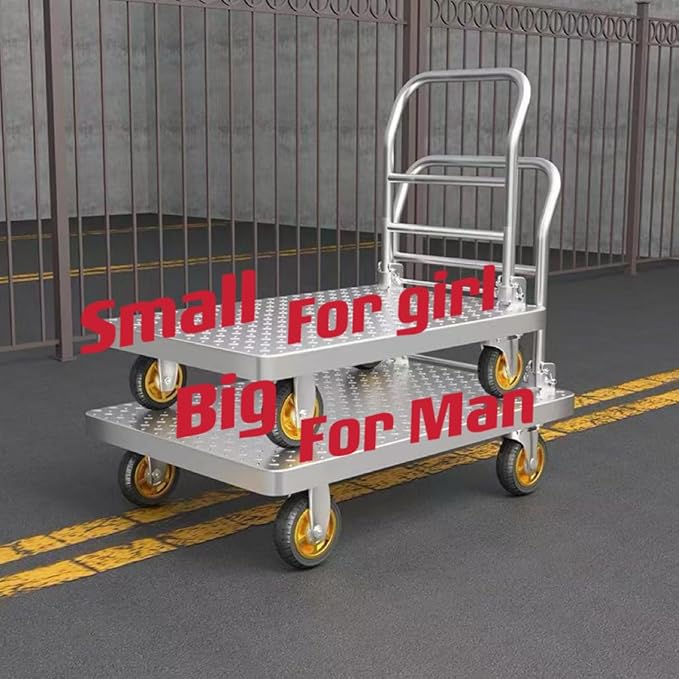 Folding Platform cart Dolly cart Push Cart Dolly Moving Platform (Small 27X19INCH 1500LBS)