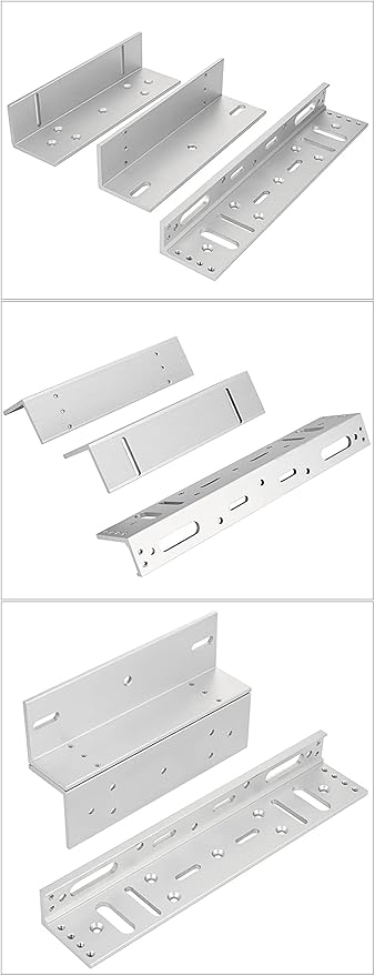 Electromagnetic Lock with Z and L Bracket 280KG 600LBS Holding Force Electric Magnetic Door Lock 12V Fail Safe NC Mode for Access Control System