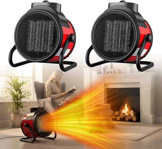 Saker 3000W Portable Ceramic Heater with Adjustable Thermostat, PTC Fast Heating Technology, 90° Oscillation & Safety Protection for Home Office Workshop (2)