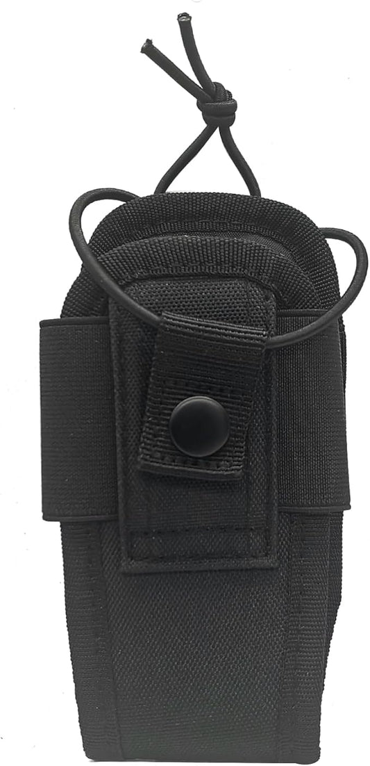 Molle Radio Pouch Walkie Talkie Bag Case Holder Belt Holster for Baofeng uv5r uv-5r uv 5r (Short, Black)