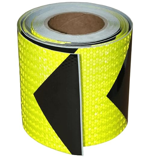 Industrial Reflective Tape 6 inch Wide for Bikes, Outdoor Waterproof High Visibility Safety Warning Adhesive Strips (66 feet)