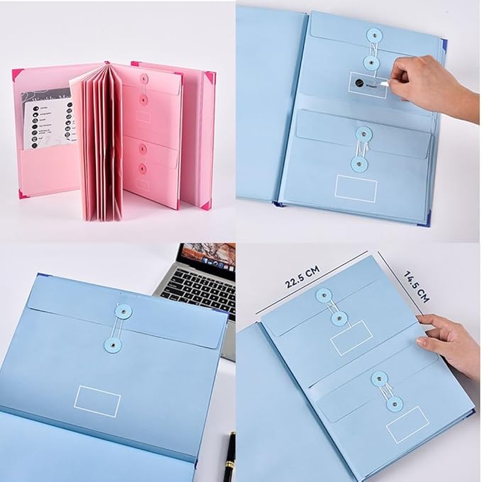 Life Book Document Organizer End of Life Planner Important Documents Binder Folio Secure Storage Family Emergency Kit Estate Planning (Blue)