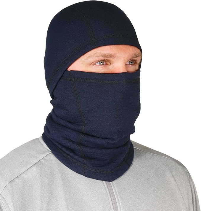 Ergodyne - 16848 Winter Balaclava, Fire Resistant, FR Compliant-Meets ASTM F1506 & NFPA 2112, N-Ferno 6847, Black Navy