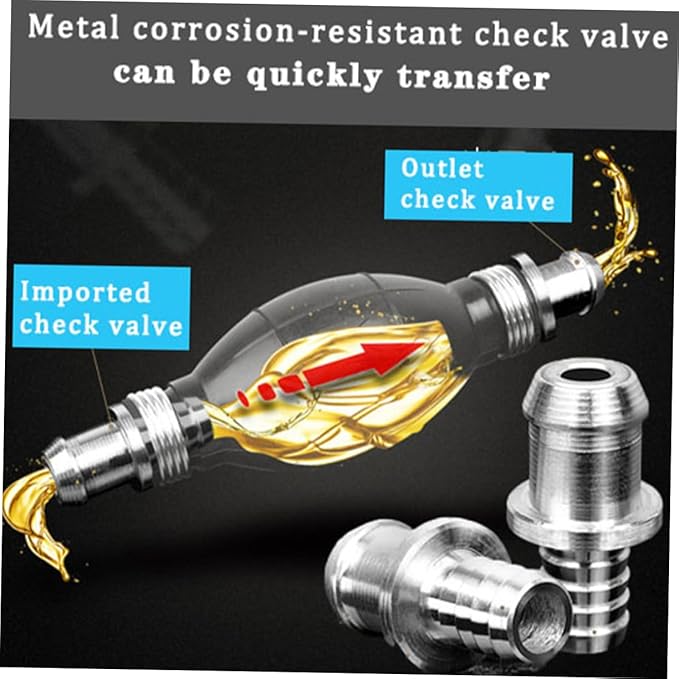 Fuel Transfer Siphon Pump with Hose Manual Hand Pump for Diesel Oil Transfer Practical Vehicle Emergency Syphon for Car and Truck Fluid