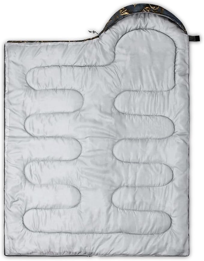 QOOMO Camping Sleeping Bags,3 Season Warm & Cool Weather,Lightweight,Waterproof Sleeping Bags for Adults & Kids,Traveling,and Outdoors,Camping Gear Equipment