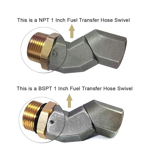 2PCS 1 Inch NPT Fuel Hose Swivel 360 Rotating Connector for Fuel Nozzle Multi Plane Fuel Plane Swivel