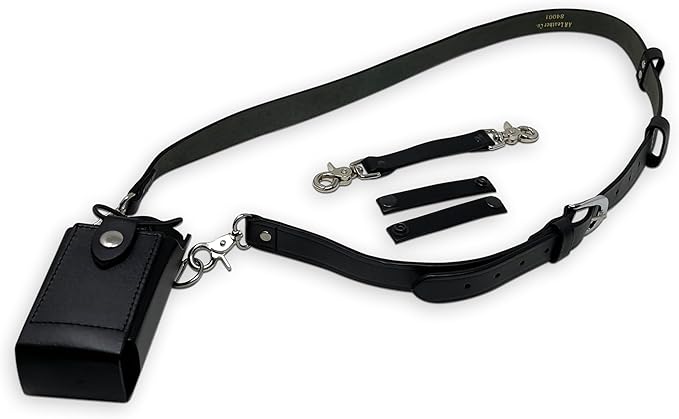 Revolution Fire Leather Radio Holster Set – Heavy Duty Strap, Anti-Sway, Fits Motorola APX Series – for Firefighters, EMT, Police