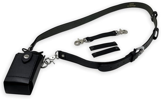 Revolution Fire Leather Radio Holster Set – Heavy Duty Strap, Anti-Sway, Fits Motorola APX Series – for Firefighters, EMT, Police
