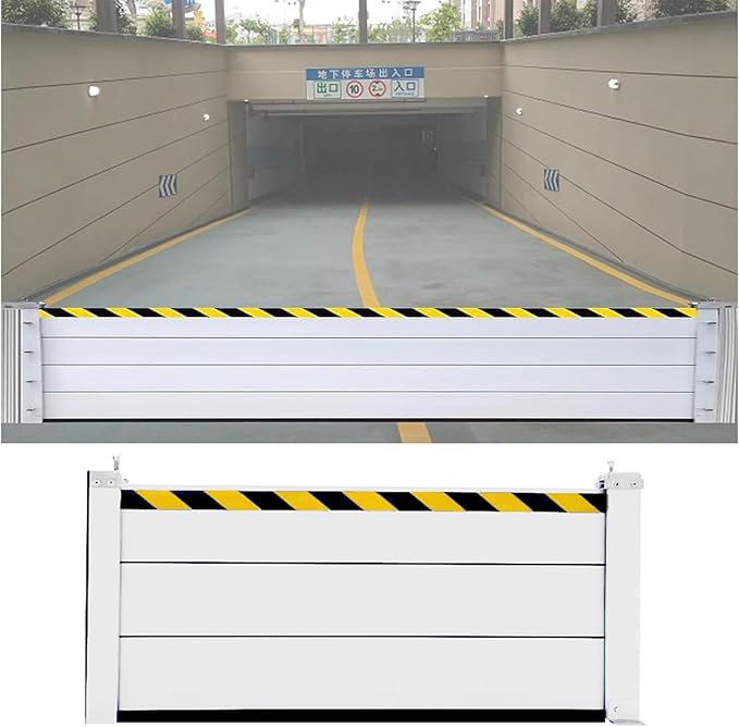 Flood Protection Barrier/Flooding Control Baffle for Garage/Front Door/Basement, 2/3/4/5/6/7/8/9/10/11/12/13ft Flood Prevention Water Barriers, Water Dams Aluminum, Suitable(H 2ft(60cm),16f