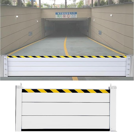 Flood Protection Barrier/Flooding Control Baffle for Garage/Front Door/Basement, 2/3/4/5/6/7/8/9/10/11/12/13ft Flood Prevention Water Barriers, Water Dams Aluminum, Suitable(H 2ft(60cm),7ft