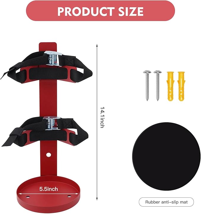 Fire Extinguisher Metal Bracket, Heavy Duty,Compatible with 5-Pound Fire Extinguishers (5LB 1PCS)