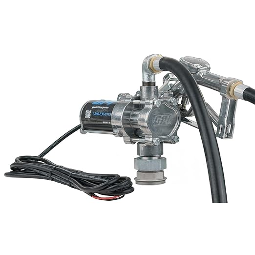 GPI - EZ-8 Fuel Transfer Pump, Manual Shut-Off Nozzle with Spin Collar, 8 GPM, 12 Volt (137100-05)