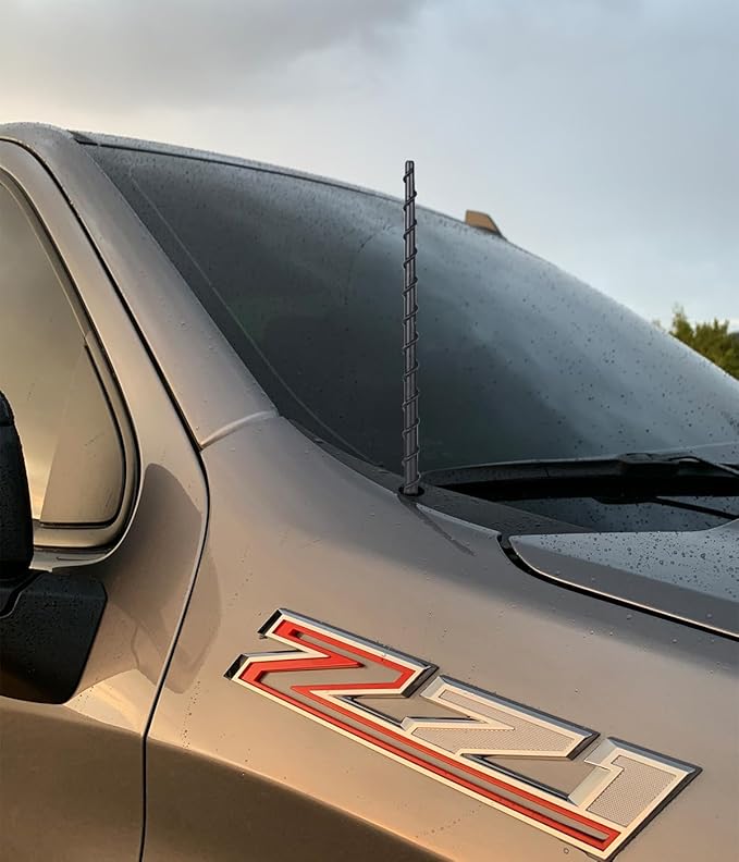 13" Spiral Rubber Antenna Compatible with Chevy Silverado 1500 & GMC Sierra Trucks, Internal Copper Coil for Enhanced Reception, 13 inches Chevy Antenna Replacement Accessories