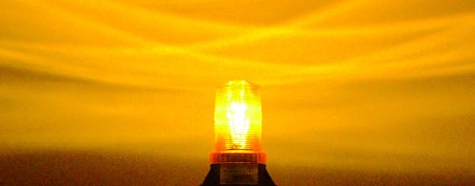 B125WS24 AMBER 24V 28V AC DC 28W STEADY-ON LIGHT BEACON EMERGENCY SAFETY WARNING
