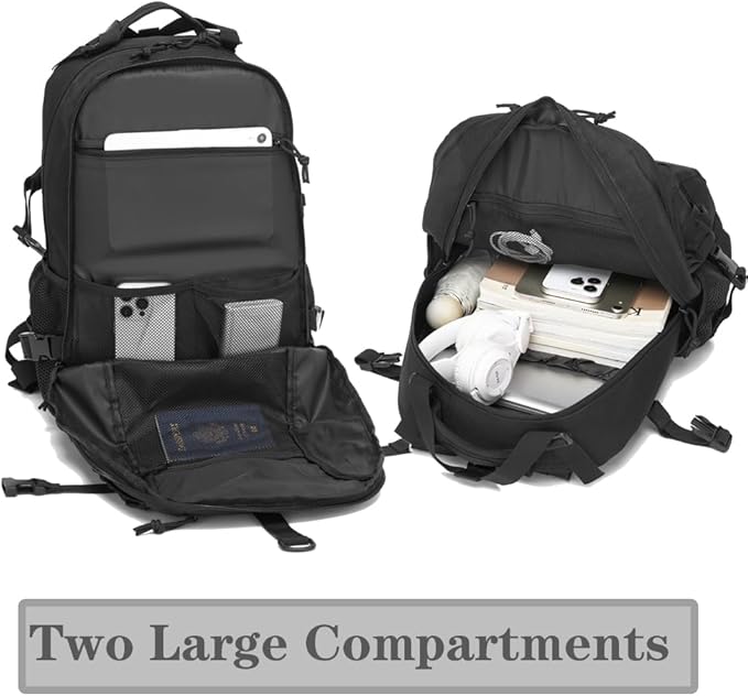 Military Tactical Backpack For Men Laser-Cut Molle Daypack 3 Day for Hiking,Working,Travel (black)