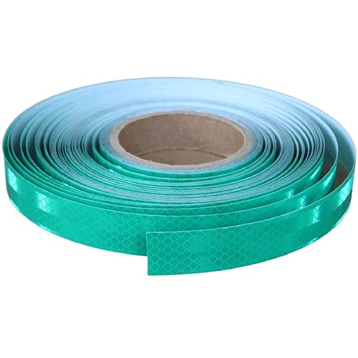Green Non Fading Reflective Tape Outdoor Waterproof 1 inch Wide for Truck, High Visibility Safety Adhesive Stickers Strips (166 feet)