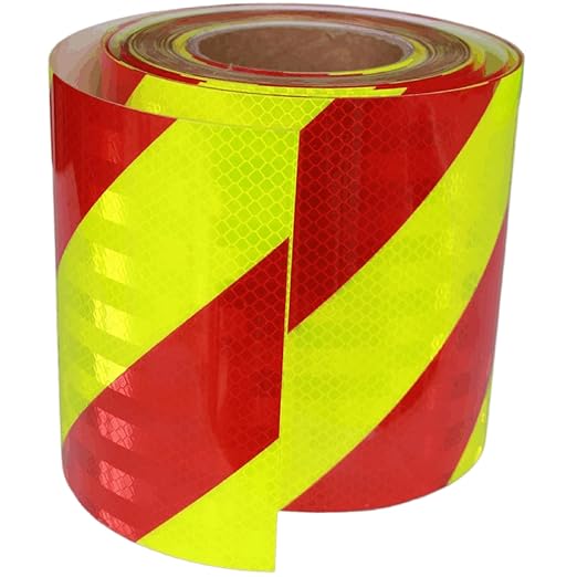 Non Fading Reflective Tape Outdoor Waterproof 6 inch Wide, High Visibility Safety Warning Reflector Sticker Strips (68 feet)