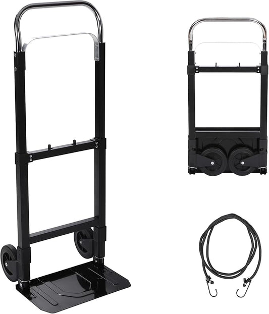 RedSwing Dolly Cart Folding Hand Truck, Portable Convertible Dolly Heavy Duty, Foldable Collapsible Cart for Moving Luggages, Warehouse, Office, Home, 180Lbs Load Capacity