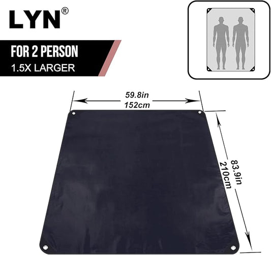 LYN Heavy Duty Emergency Blanket Survival Gear Waterproof Insulated Blanket Emergency Tarp for Camping, Hiking, Bushcraft