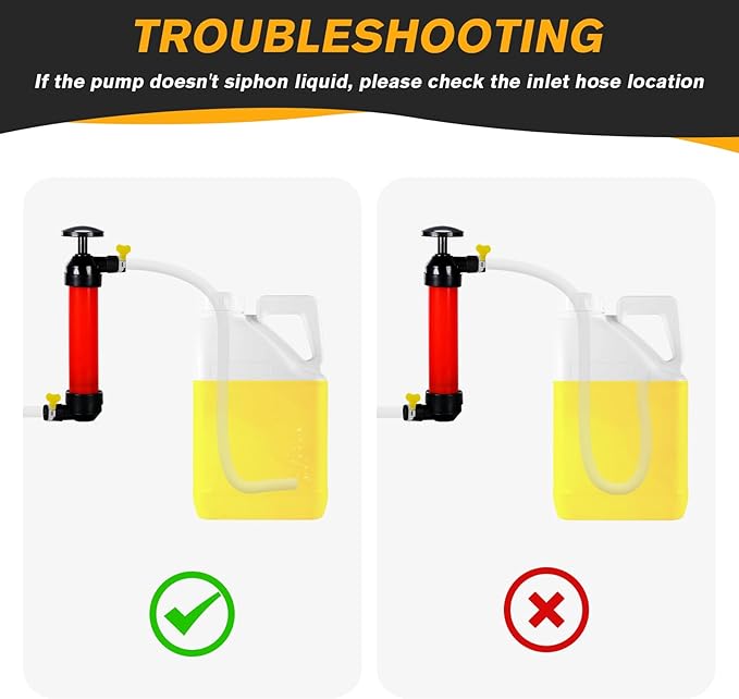 Multi purpose liquid transfer pump,manual pump siphon, fish tank siphon pump, fuel siphon pump, lawn mower oil pump, RV Antifreeze Pump Kit.Suitable for transferring liquids such as water and fuel.