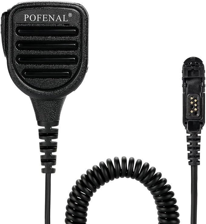 Waterproof Motorola Radio Speaker Mic for XPR3500e/XPR3300e - Remote Shoulder Microphone with 3.5mm Jack & Noise-Canceling, DMR Radio Accessories(Black)