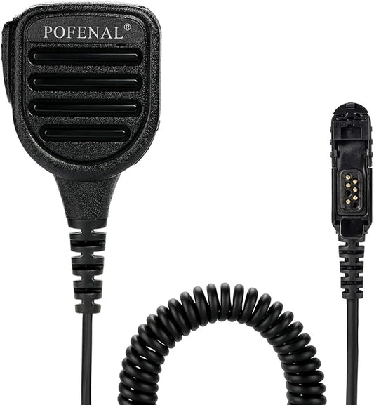 Waterproof Motorola Radio Speaker Mic for XPR3500e/XPR3300e - Remote Shoulder Microphone with 3.5mm Jack & Noise-Canceling, DMR Radio Accessories(Black)