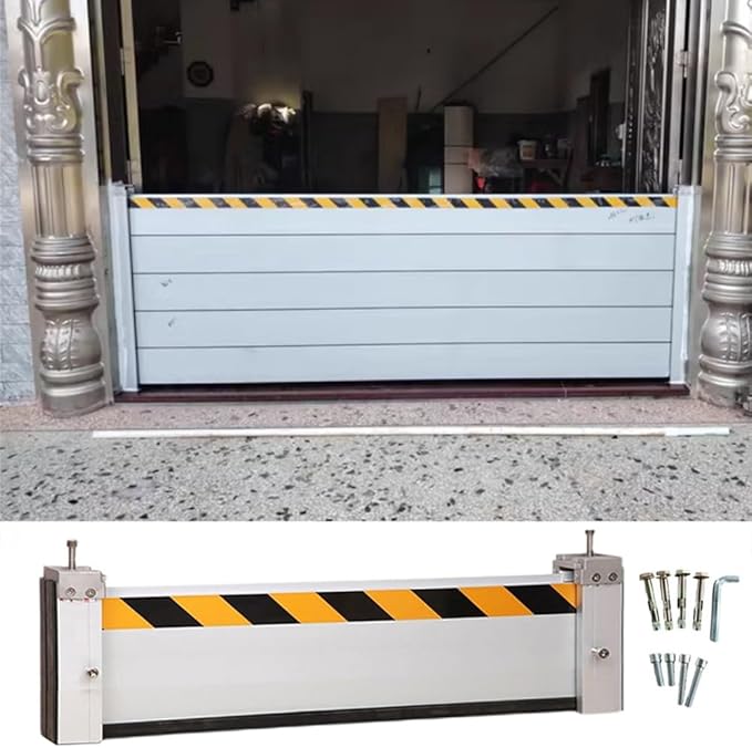 Flood Control Barrier Aluminum Baffle, Water Barriers for Flooding Reusable, Homes Door Garage Doorway Flood Prevention Barriers, Small Commercial Subway Stations Unit Module Design(H 0.6ft(20