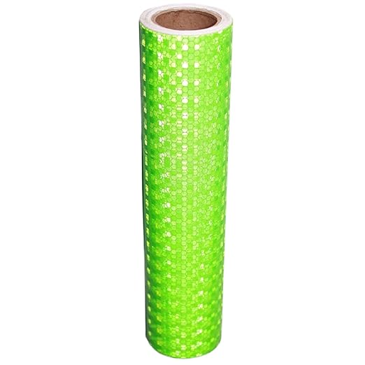 Industrial Reflective Tape Green 10 inch Wide, Outdoor Waterproof High Visibility Safety Warning Adhesive Reflector Strips (10 feet)
