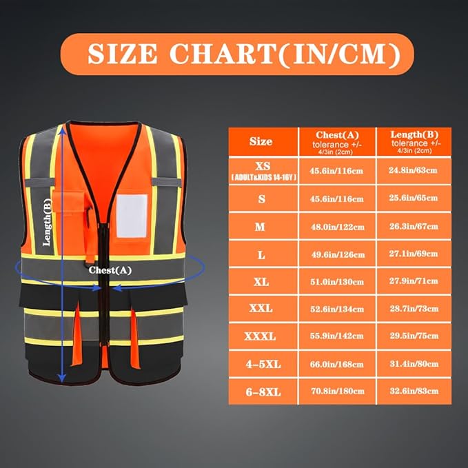 AYKRM Custom Logo Personalised Printed High Visibility Reflective 2 two tone work construction Safety Vest