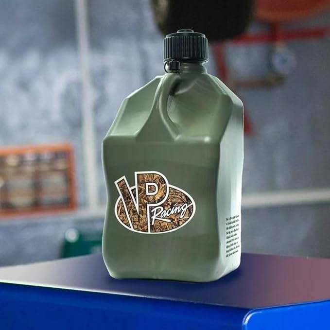 VP Racing Utility Container 5.5 Gallon - 4 Pack With 4 Deluxe Hoses and a Get Bent Hose Bender (Camo, 4 Pack)