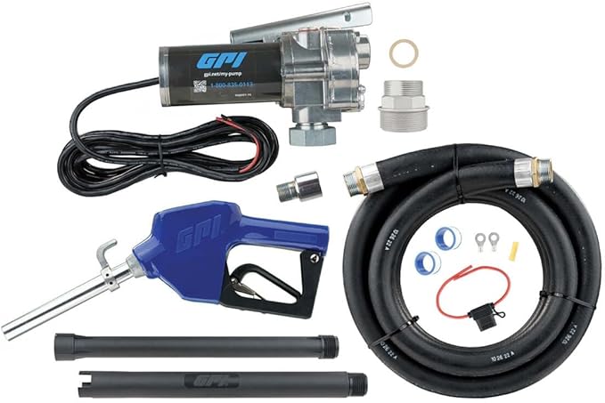 GPI - M-180 Series Fuel Transfer Pump, Automatic Shut-off Nozzle, 18 GPM, 12 Volt (110300-2)