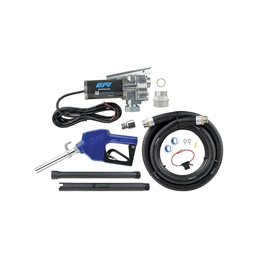 GPI - M-180 Series Fuel Transfer Pump, Automatic Shut-Off Nozzle, 18 GPM, 12 Volt (110300-2)
