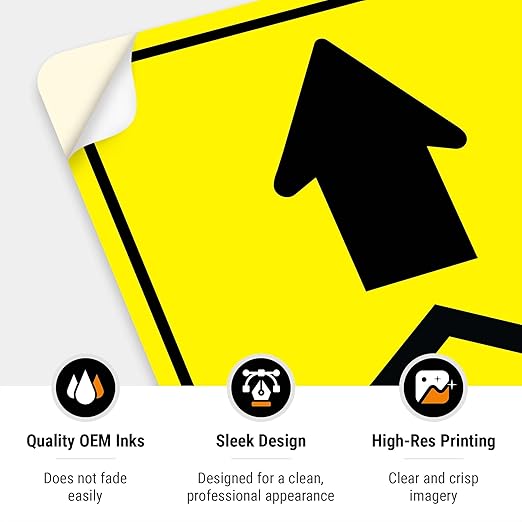 Shelter in Place with Up Arrow Sign, 10x7 Inches, 4 Mil Vinyl Decal Stickers Weather Resistant, Made in USA by Sigo Signs