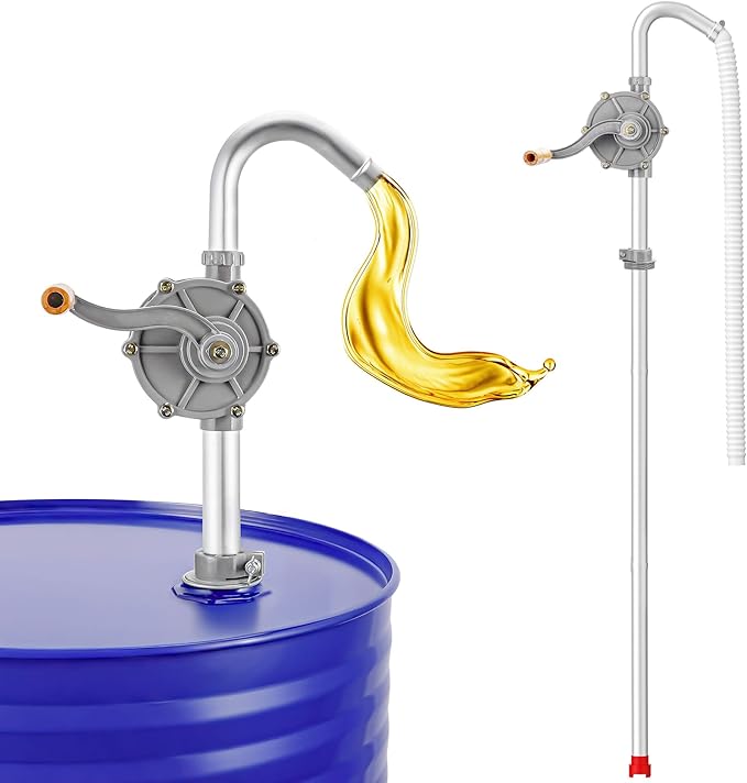 Aluminum 55 Gallon Drum Pump, Precision Engineered for Optimal Fluid Transfer, Hand Fuel Pumps for Diesel, Hydraulic Fluid