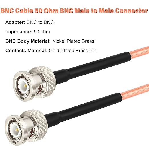 XRDS -RF BNC Cables 20FT, 50 Ohm BNC Male Cable RG316 Antenna Cable for Antenna Scanners Handheld Ham Radios etc.