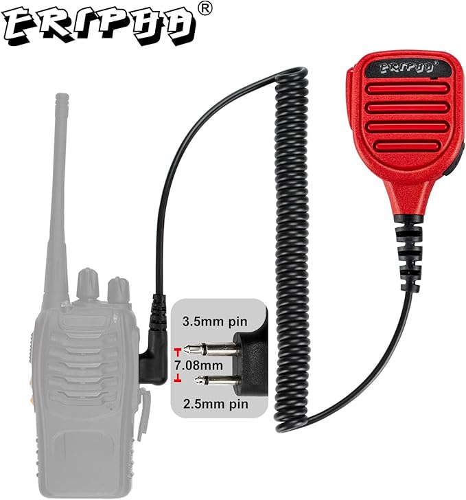 Speaker Microphone Shoulder Waterproof IP56 Compatible with Motorola SP200D CLS 1110 Two Way Radio with 3.5mm Jack (1 pcs)