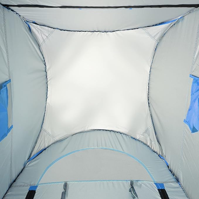 Pop Up Privacy Shower Tent,Portable Outdoor Bathroom Toilet Changing Dressing Room,Instant Rain Shelter for Camping & Beach,Lightweight & Sturdy, Easy Set Up, Foldable, with Carry Bag (Blue)