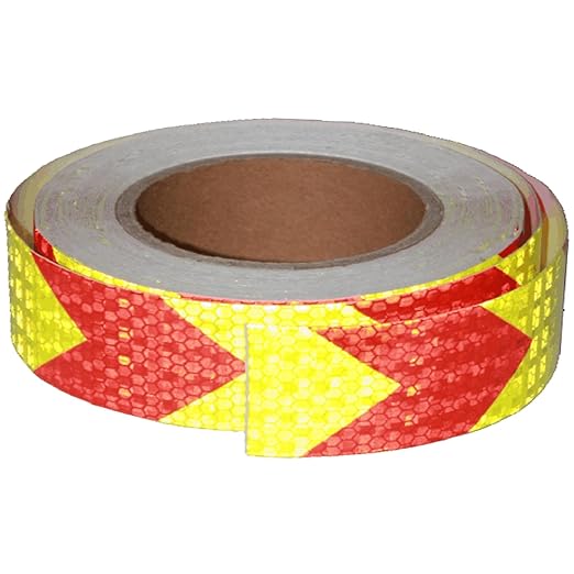 Industrial Reflective Tape 1 inch Wide for Trailer, Outdoor Waterproof High Visibility Safety Warning Adhesive Strips (66 feet)