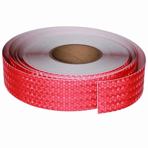 Red Reflective Tape 2 inch Wide for Bikes, Outdoor Waterproof High Visibility Safety Warning Reflector Sticker Strips (168 feet)